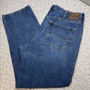 Lee Mens Denim Straight Leg Jeans Size 38/30